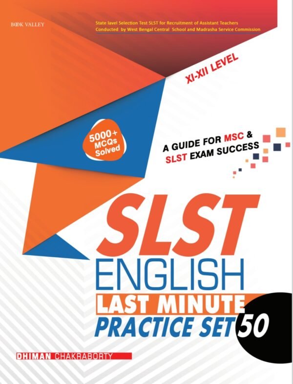 SLST English Last Minute 50 Practice Sets 5000+MCQs, solved  Book Valley Edition