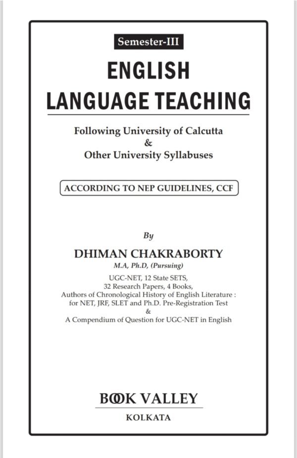 English Language Teaching, NEP Guidelines CCF, by Dhiman Chakraborty - Image 2